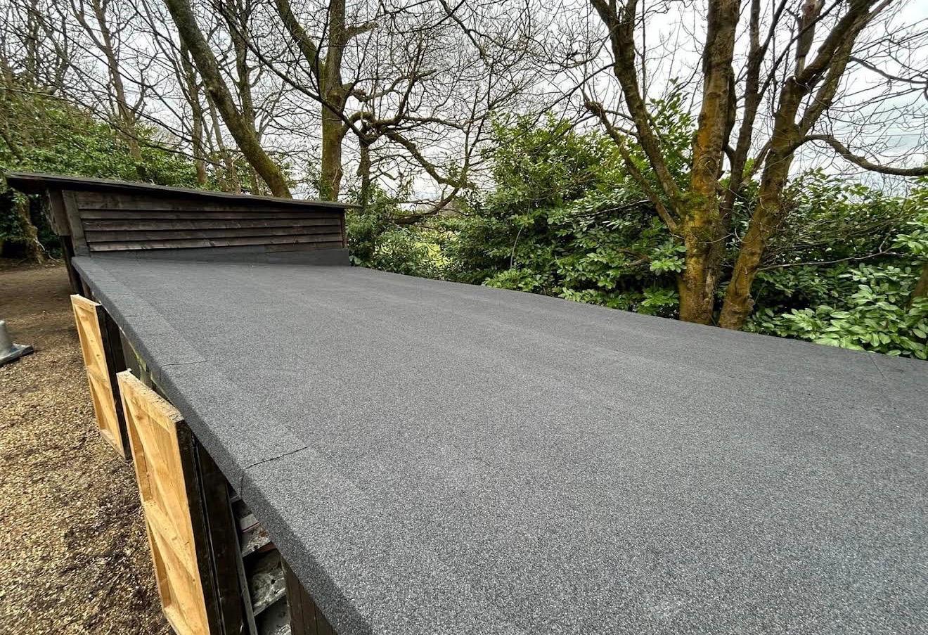 Completed flat roof with sealed edges by The Colchester Roofer